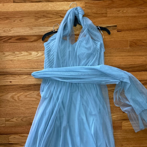 Birdie Grey Bridesmaid Dress Dusty Blue Size Small - Picture 2 of 9